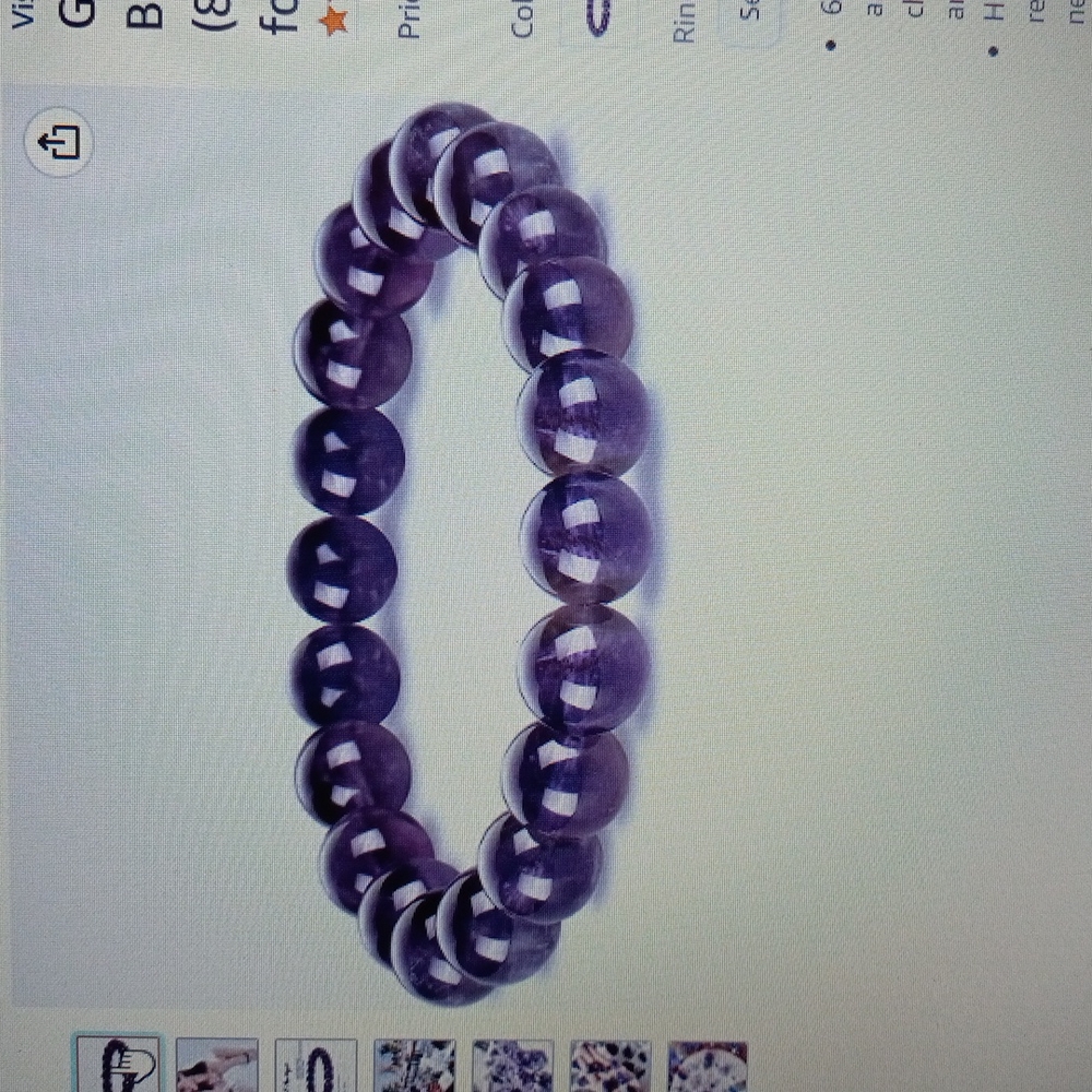GUOKE 6A Grade real amethyst 6mm bracelet